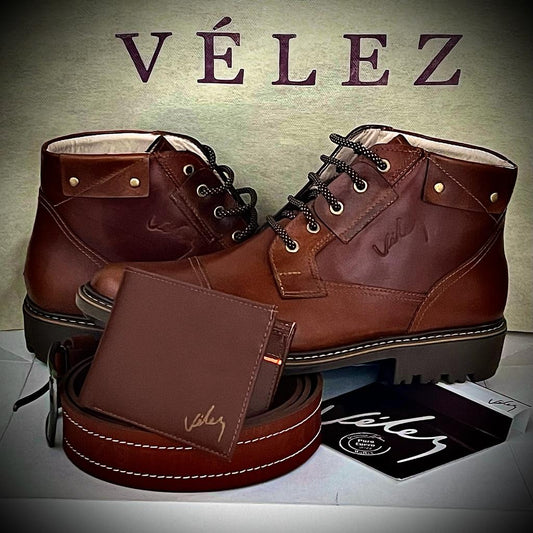 COMBO PREMIUM EN CUERO LEGITIMO: Botas, Cinturón y Billetera con Garantía - Estilo, Resistencia y Confort Total.