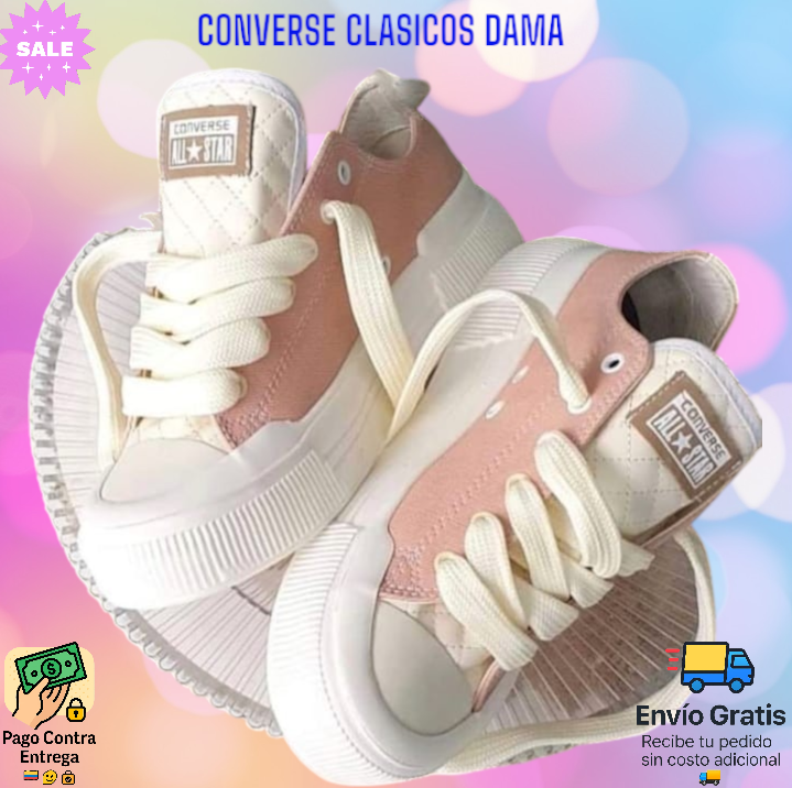 CONVERSE CLASICOS DAMA Garantía de Fabrica 90 Días  Envió Gratis - Pagas en Casa.
