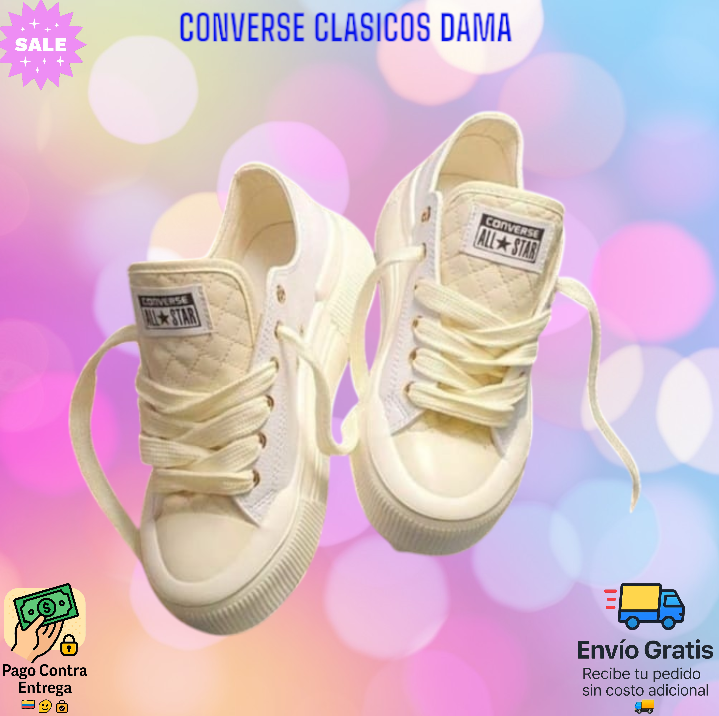 CONVERSE CLASICOS DAMA Garantía de Fabrica 90 Días  Envió Gratis - Pagas en Casa.