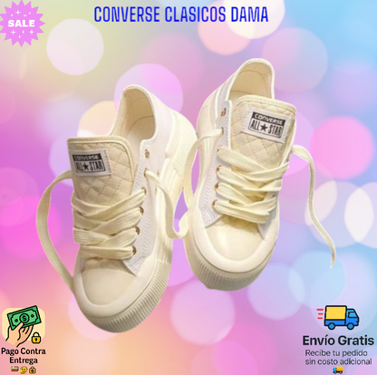 CONVERSE CLASICOS DAMA Garantía de Fabrica 90 Días  Envió Gratis - Pagas en Casa.