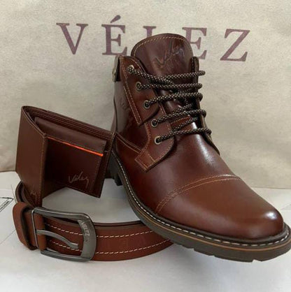 Set de Lujo en Cuero Genuino: Botas, Cinturón y Billetera. Garantía por 6 Meses - Envío Gratis.